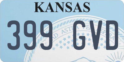KS license plate 399GVD