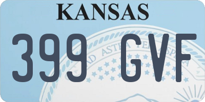 KS license plate 399GVF