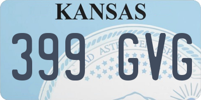 KS license plate 399GVG