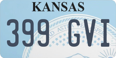 KS license plate 399GVI