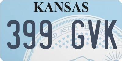 KS license plate 399GVK
