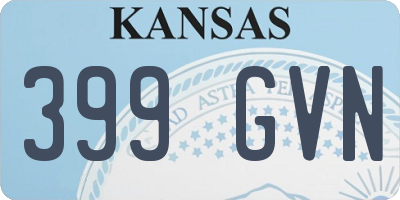 KS license plate 399GVN