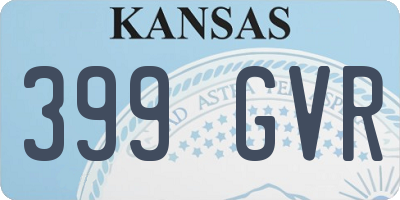 KS license plate 399GVR