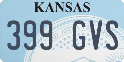 KS license plate 399GVS