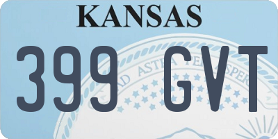 KS license plate 399GVT
