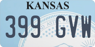 KS license plate 399GVW