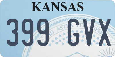 KS license plate 399GVX