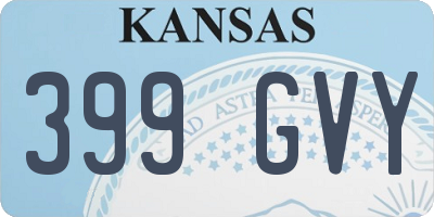 KS license plate 399GVY