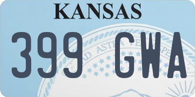 KS license plate 399GWA