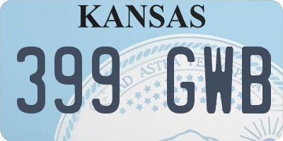 KS license plate 399GWB