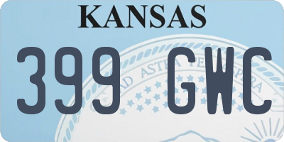 KS license plate 399GWC