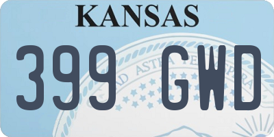 KS license plate 399GWD