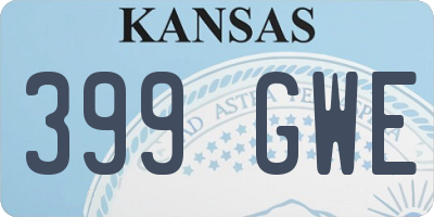 KS license plate 399GWE