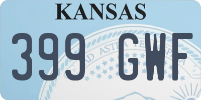 KS license plate 399GWF