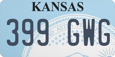 KS license plate 399GWG