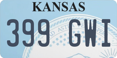 KS license plate 399GWI
