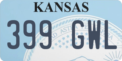 KS license plate 399GWL