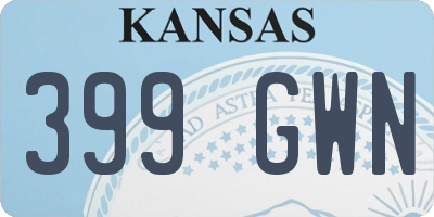KS license plate 399GWN