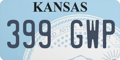KS license plate 399GWP