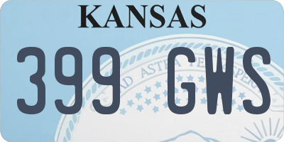 KS license plate 399GWS