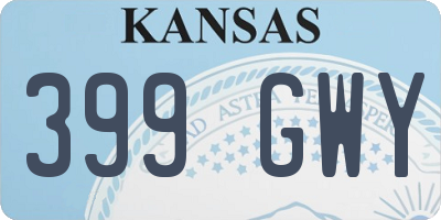 KS license plate 399GWY