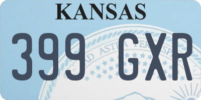 KS license plate 399GXR