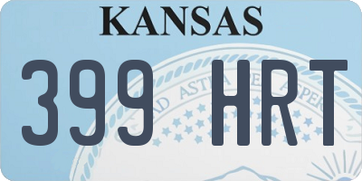 KS license plate 399HRT