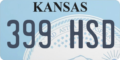 KS license plate 399HSD
