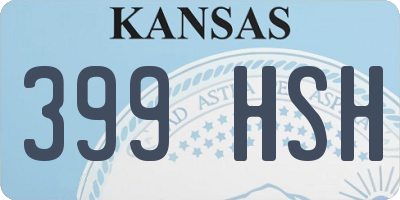 KS license plate 399HSH