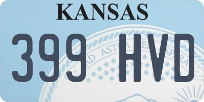 KS license plate 399HVD