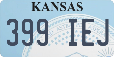 KS license plate 399IEJ