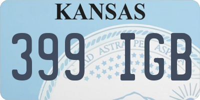 KS license plate 399IGB