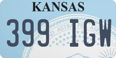 KS license plate 399IGW
