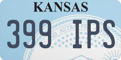 KS license plate 399IPS