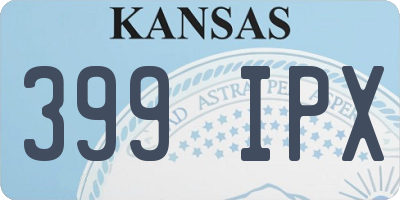 KS license plate 399IPX