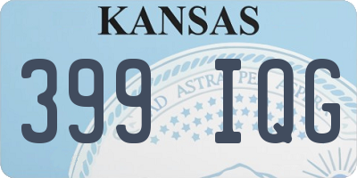 KS license plate 399IQG