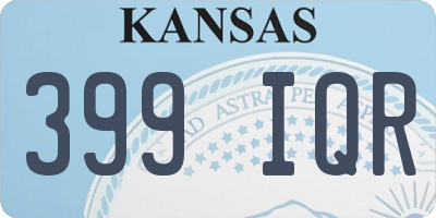 KS license plate 399IQR