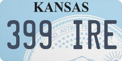 KS license plate 399IRE