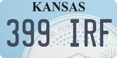 KS license plate 399IRF