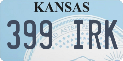 KS license plate 399IRK