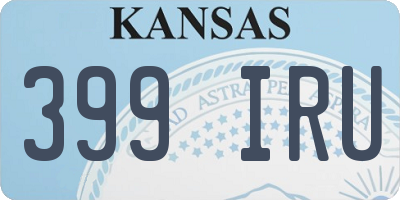 KS license plate 399IRU