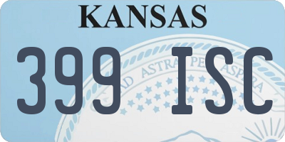 KS license plate 399ISC