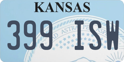 KS license plate 399ISW