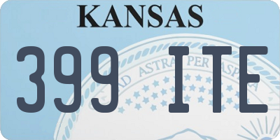 KS license plate 399ITE