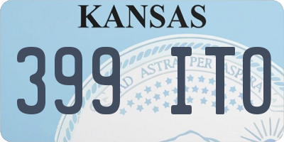KS license plate 399ITO