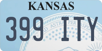 KS license plate 399ITY