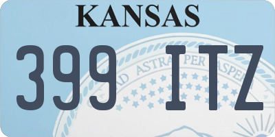 KS license plate 399ITZ