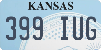 KS license plate 399IUG