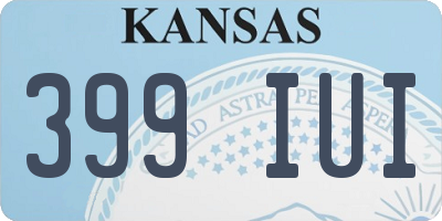 KS license plate 399IUI