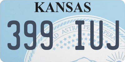 KS license plate 399IUJ